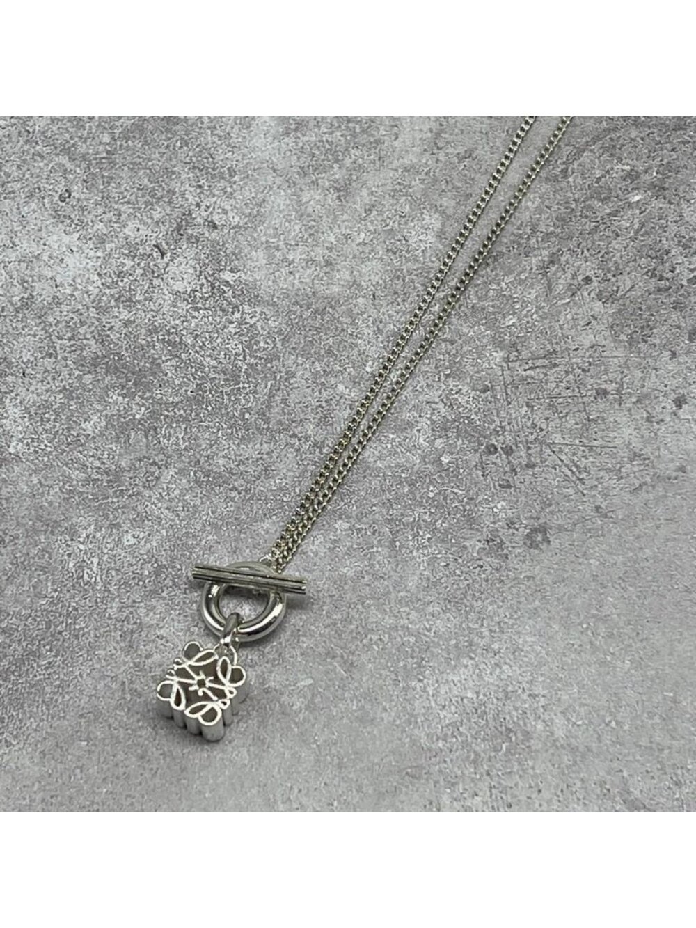 Loewe Anagram Toggle Necklace 48
